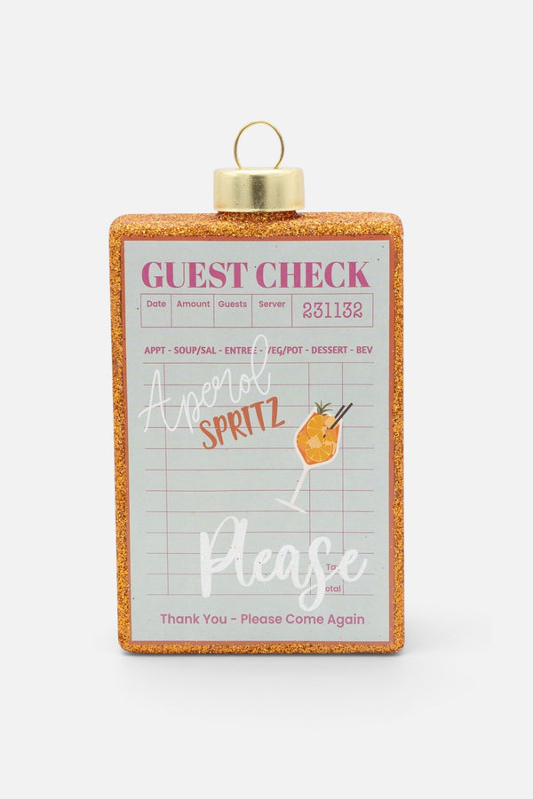 Spritz Please Guest Check Ornament