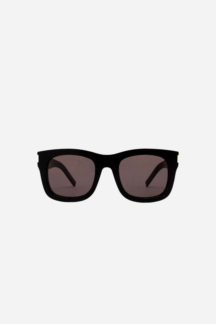 ST. LAURENT Squared Sunglasses Black (Sl 650 Monceau-001 55) – back view