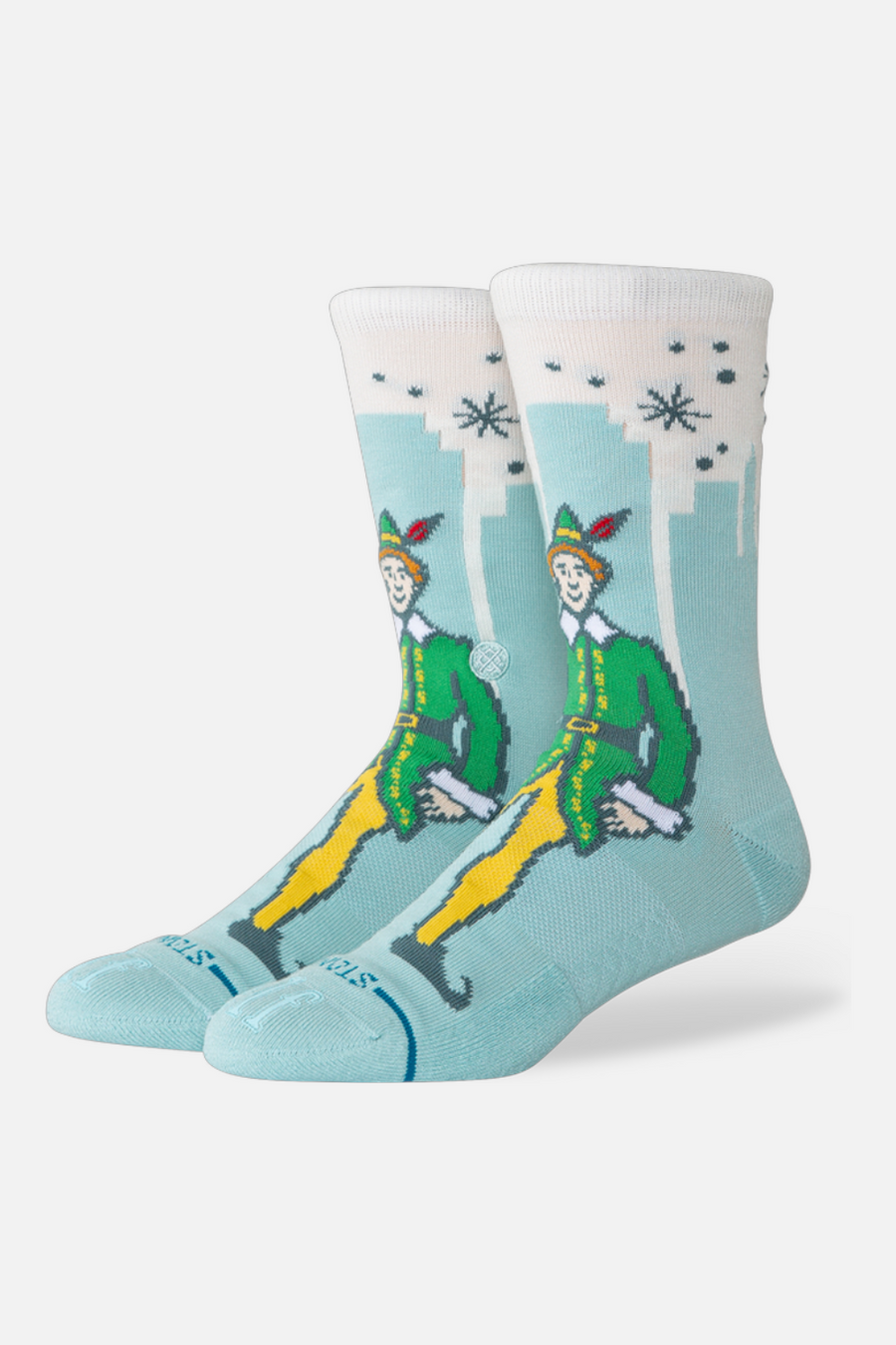 Stance Big City Elf Crew Sock in Ice Blue- Medium – front view