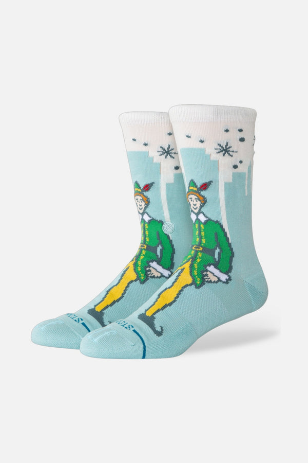 Stance Big City Elf Crew Sock in Ice Blue- Medium