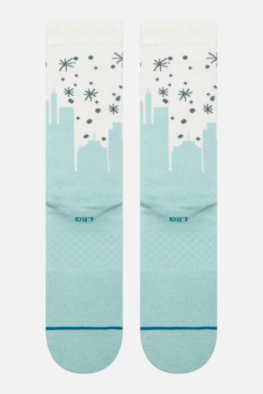 Stance Big City Elf Crew Sock in Ice Blue- Medium – side view