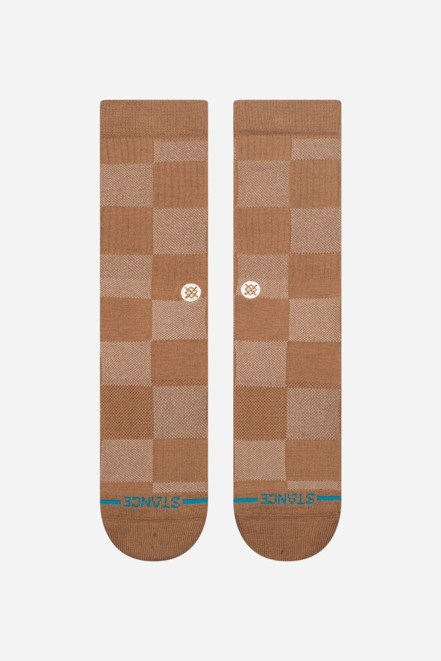 Stance Cotton Crew Medium Cushion Socks in Down And Out - Brown – side view
