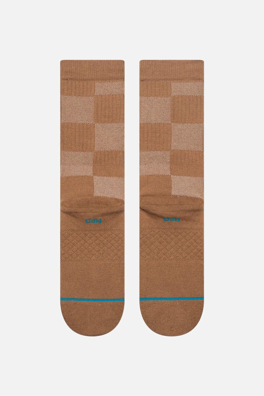Stance Cotton Crew Medium Cushion Socks in Down And Out - Brown – side view