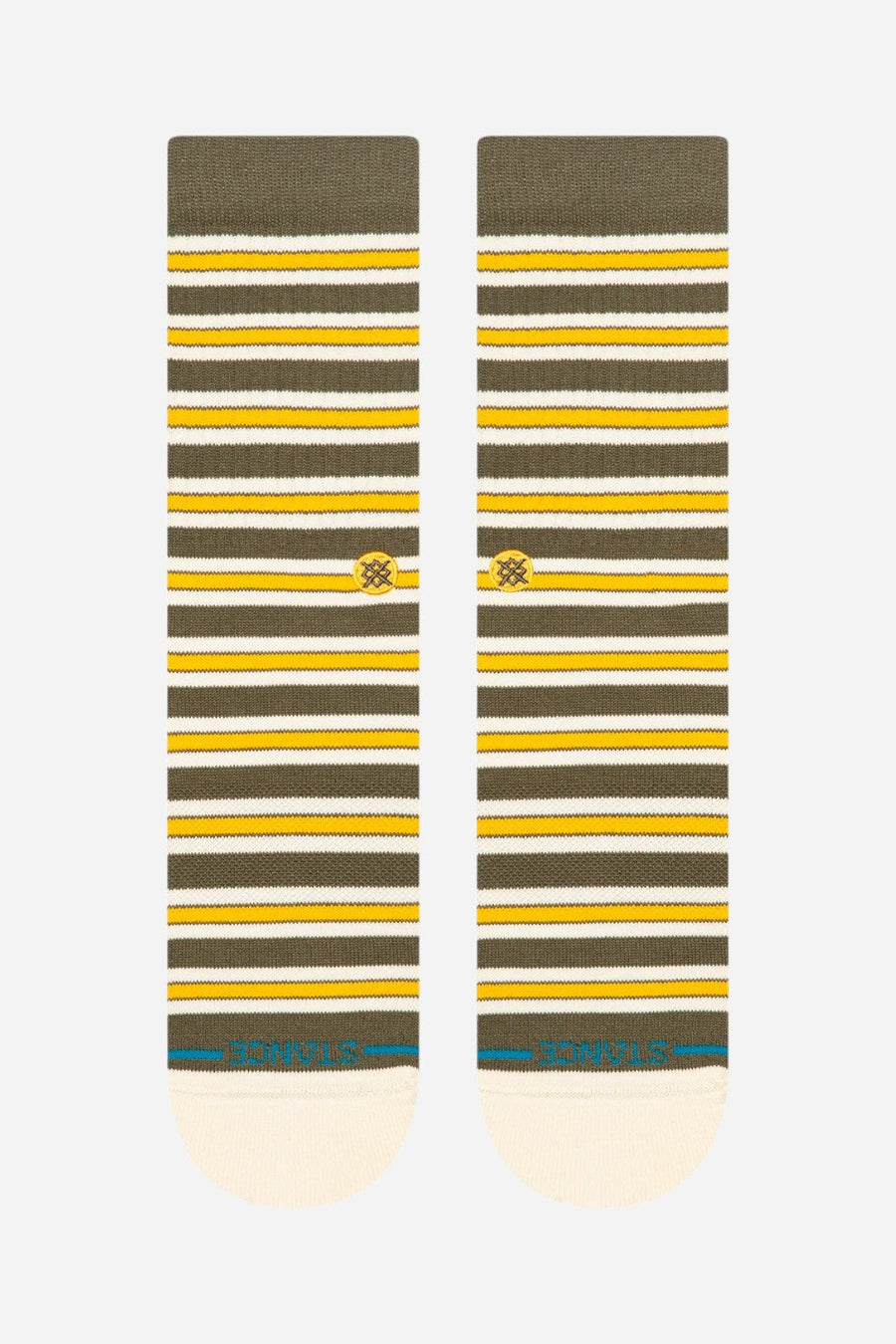 Stance Cotton Crew Medium Cushion Socks in Ollie - Olive – back view