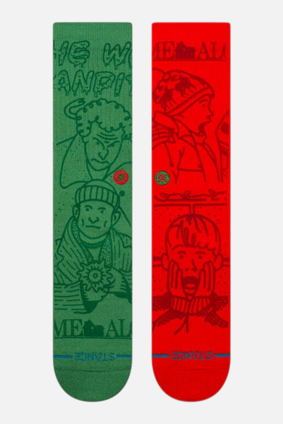Stance Home Alone Crew Sock in Multi- Medium – back view