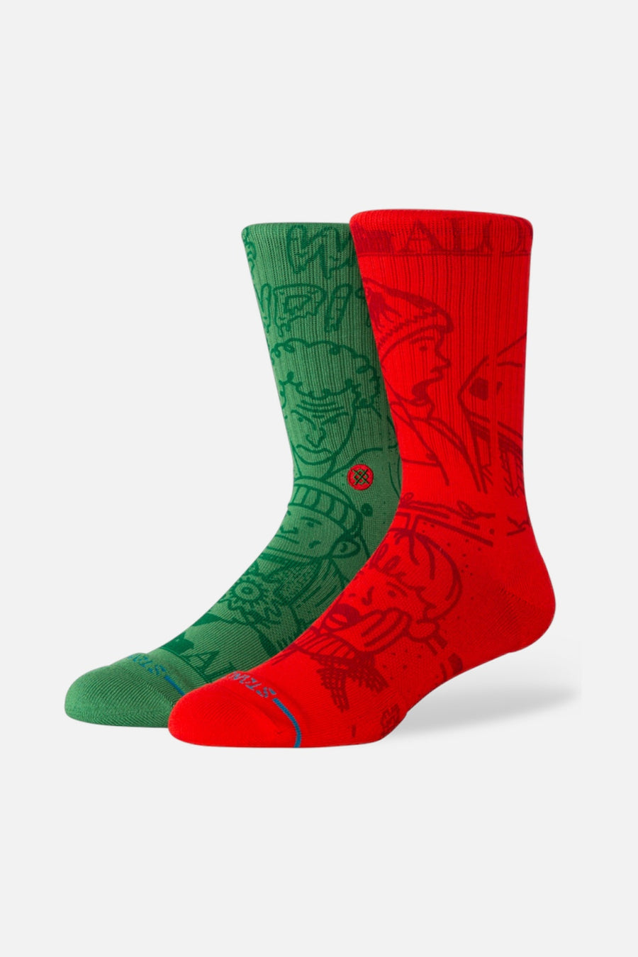 Stance Home Alone Crew Sock in Multi- Medium – pair