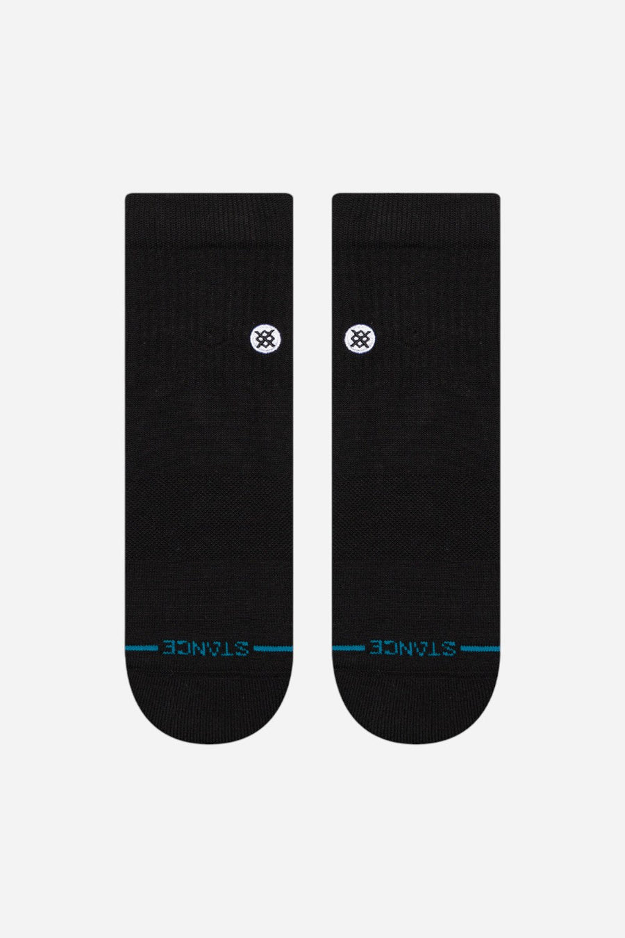 Stance Icon Quarter Socks in Black – back view