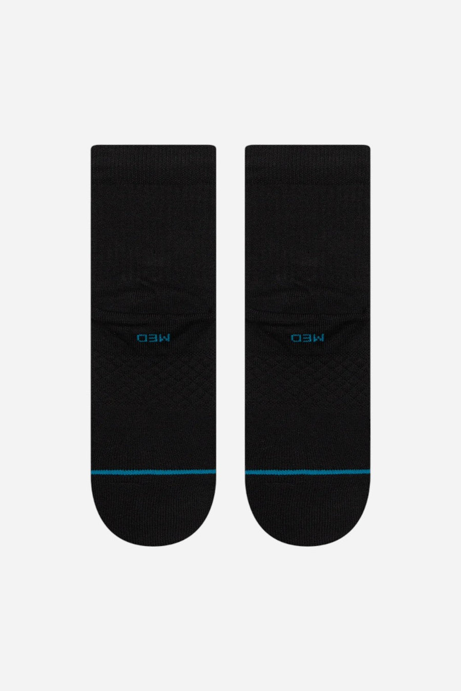 Stance Icon Quarter Socks in Black – side view