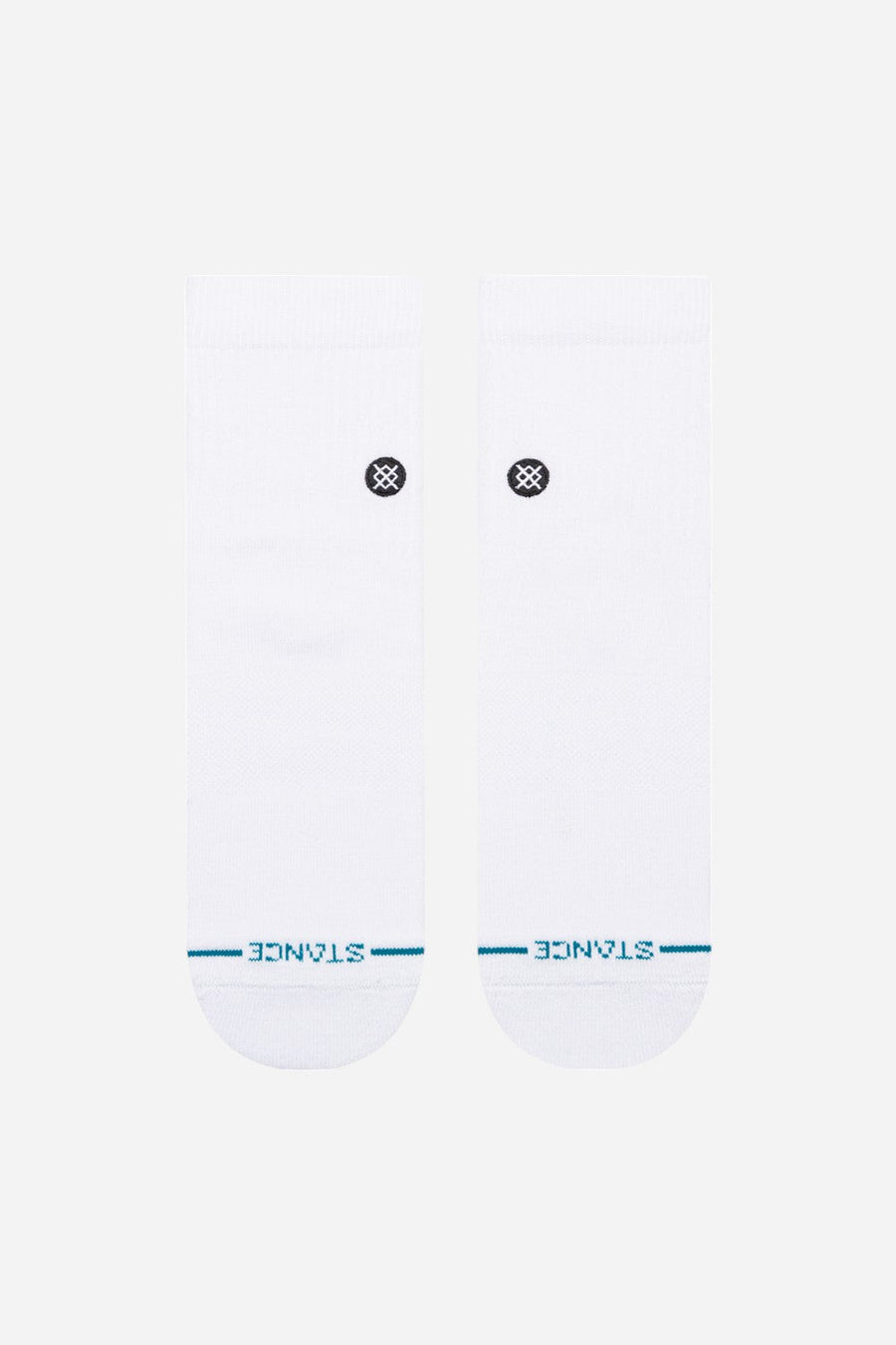Stance Icon Quarter Socks in White – back view