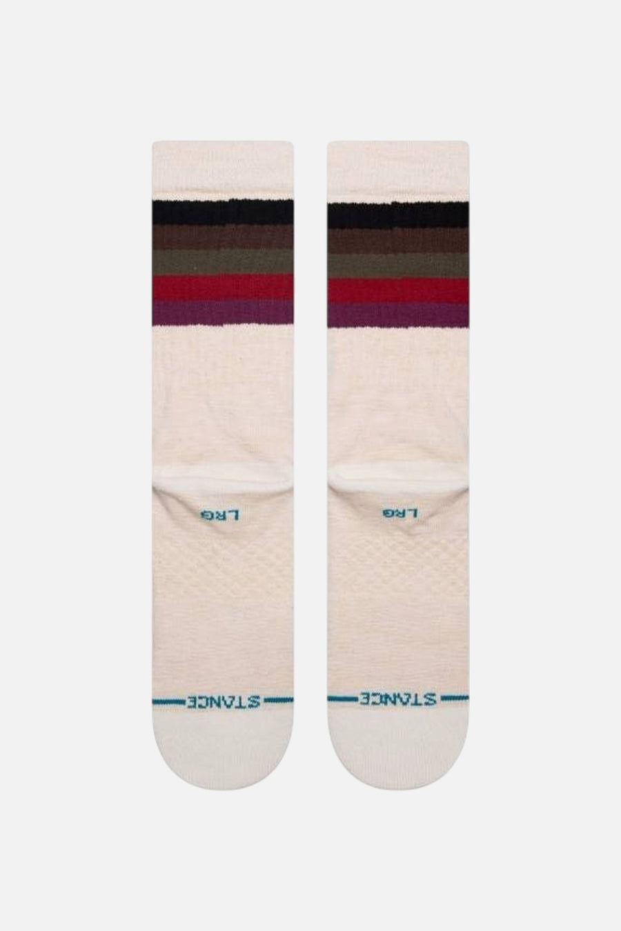 Stance Maliboo Crew Socks in Off White – flat lay