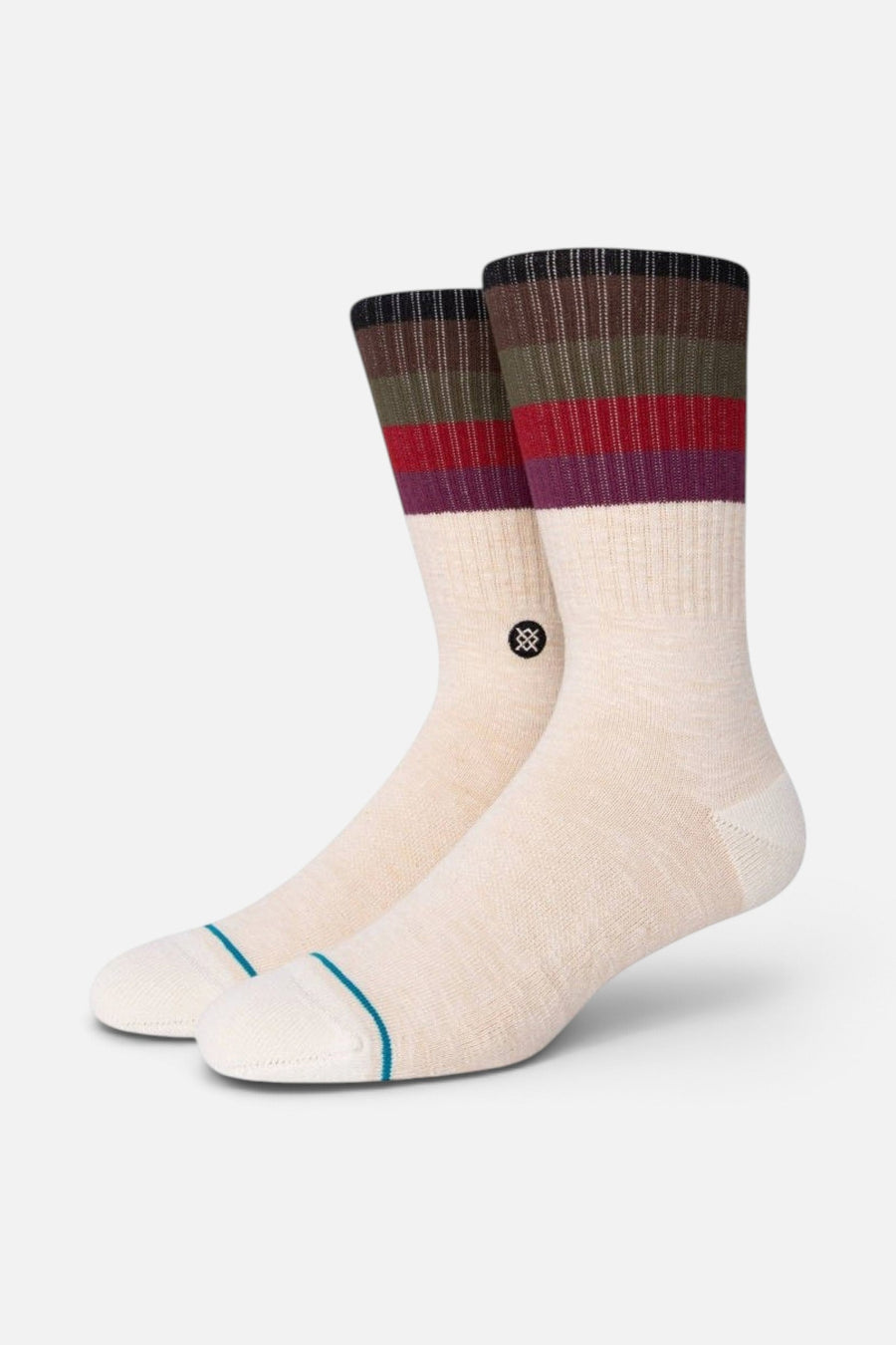 Stance Maliboo Crew Socks in Off White – pair