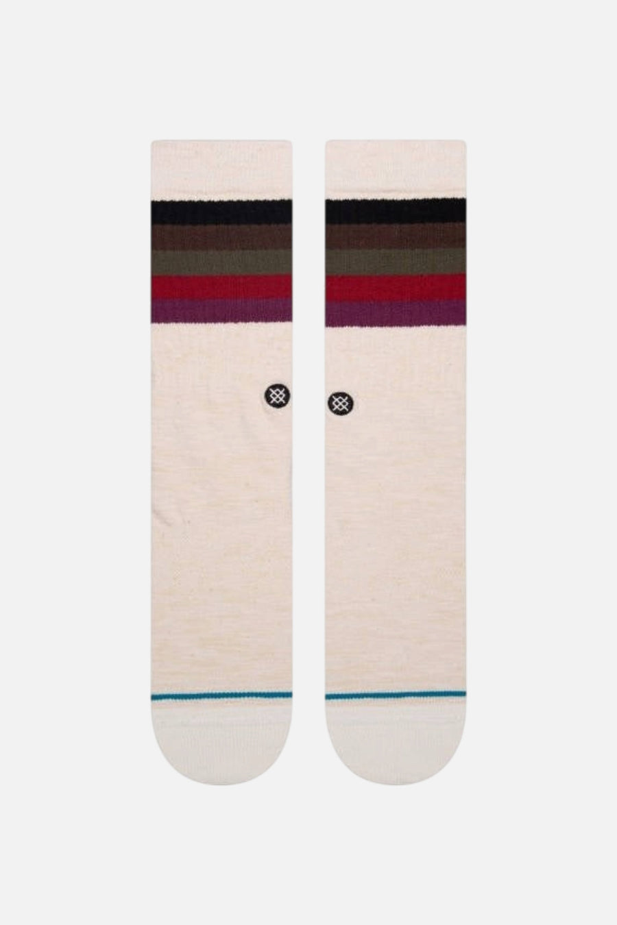 Stance Maliboo Crew Socks in Off White – flat lay