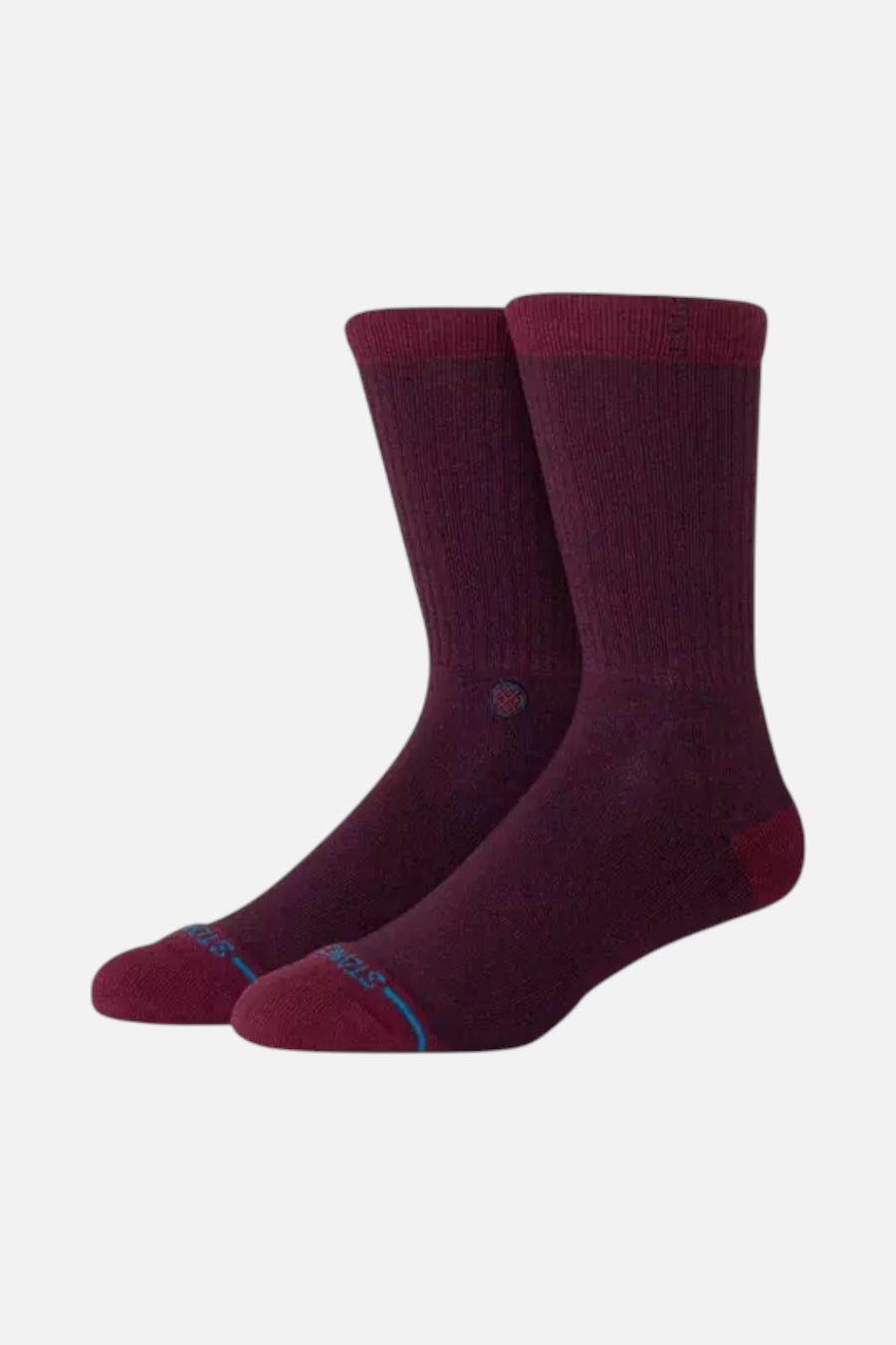 Stance Shelter Crew Sock in Fig- Large – side view