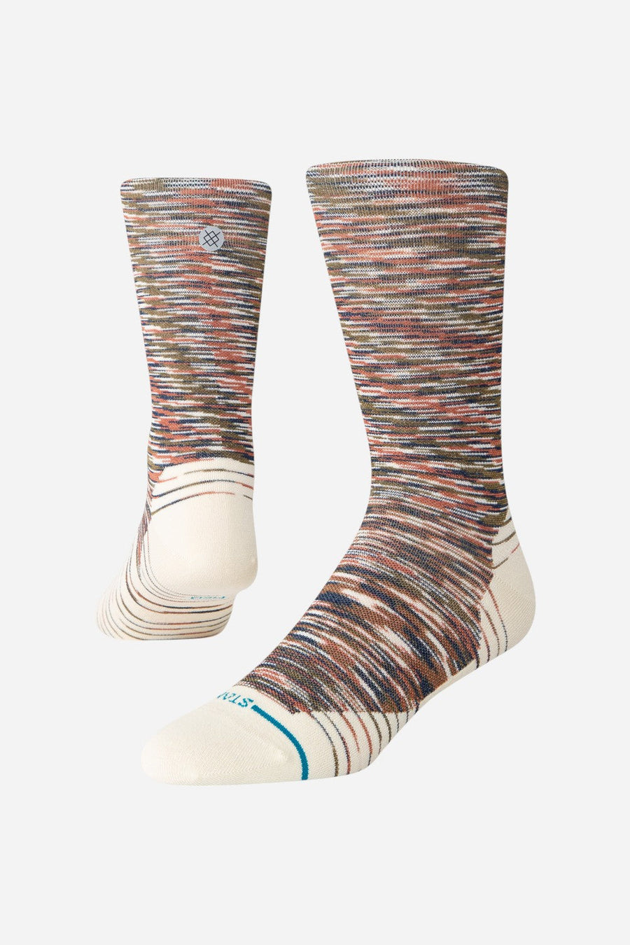Stance Ultralight Performance Crew Socks in Marshland Multi – front view