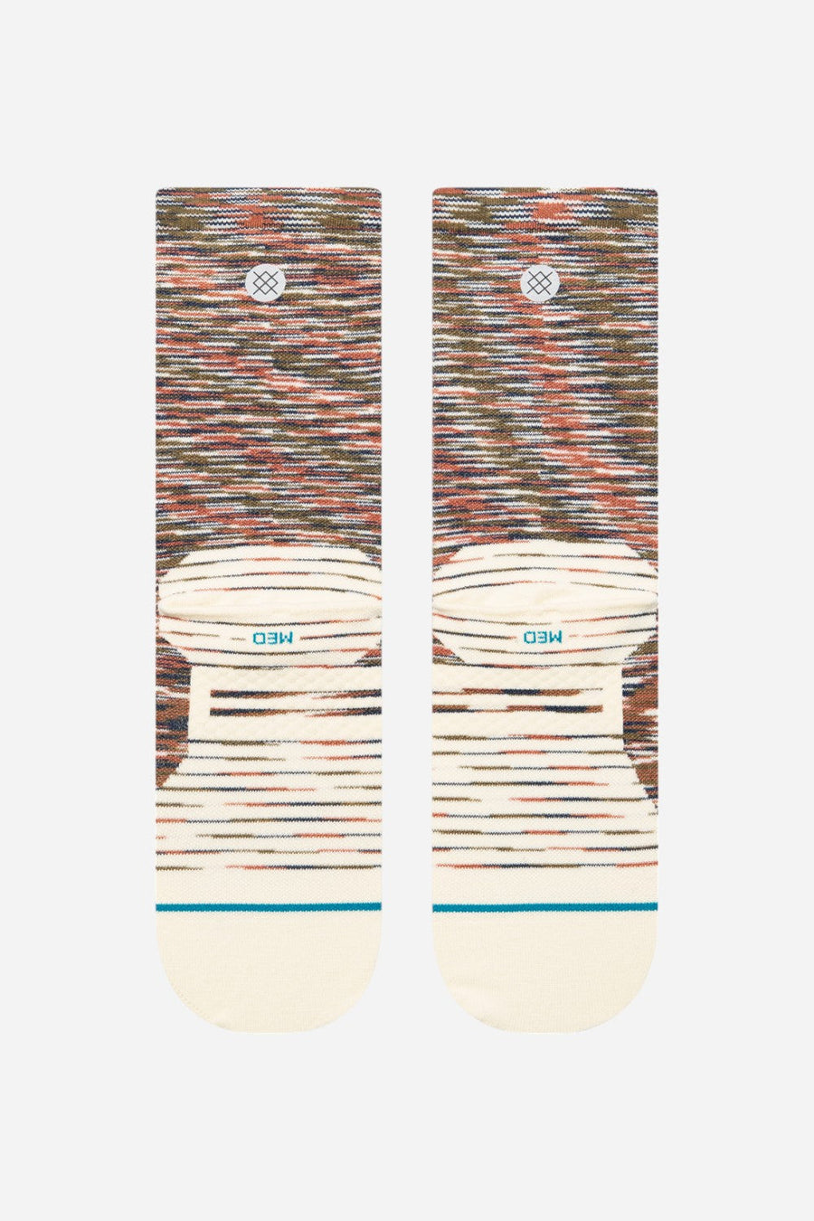 Stance Ultralight Performance Crew Socks in Marshland Multi – side view