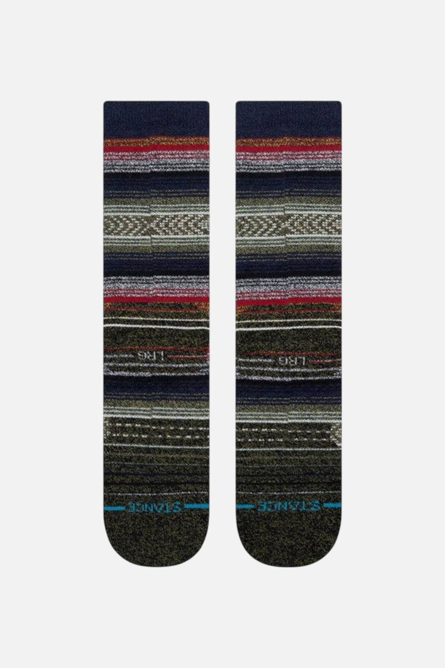 Stance Windy Peak Socks in Black – flat lay