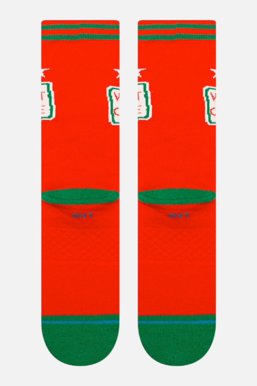 Stance Worlds Best Crew Sock in Red- Medium – side view