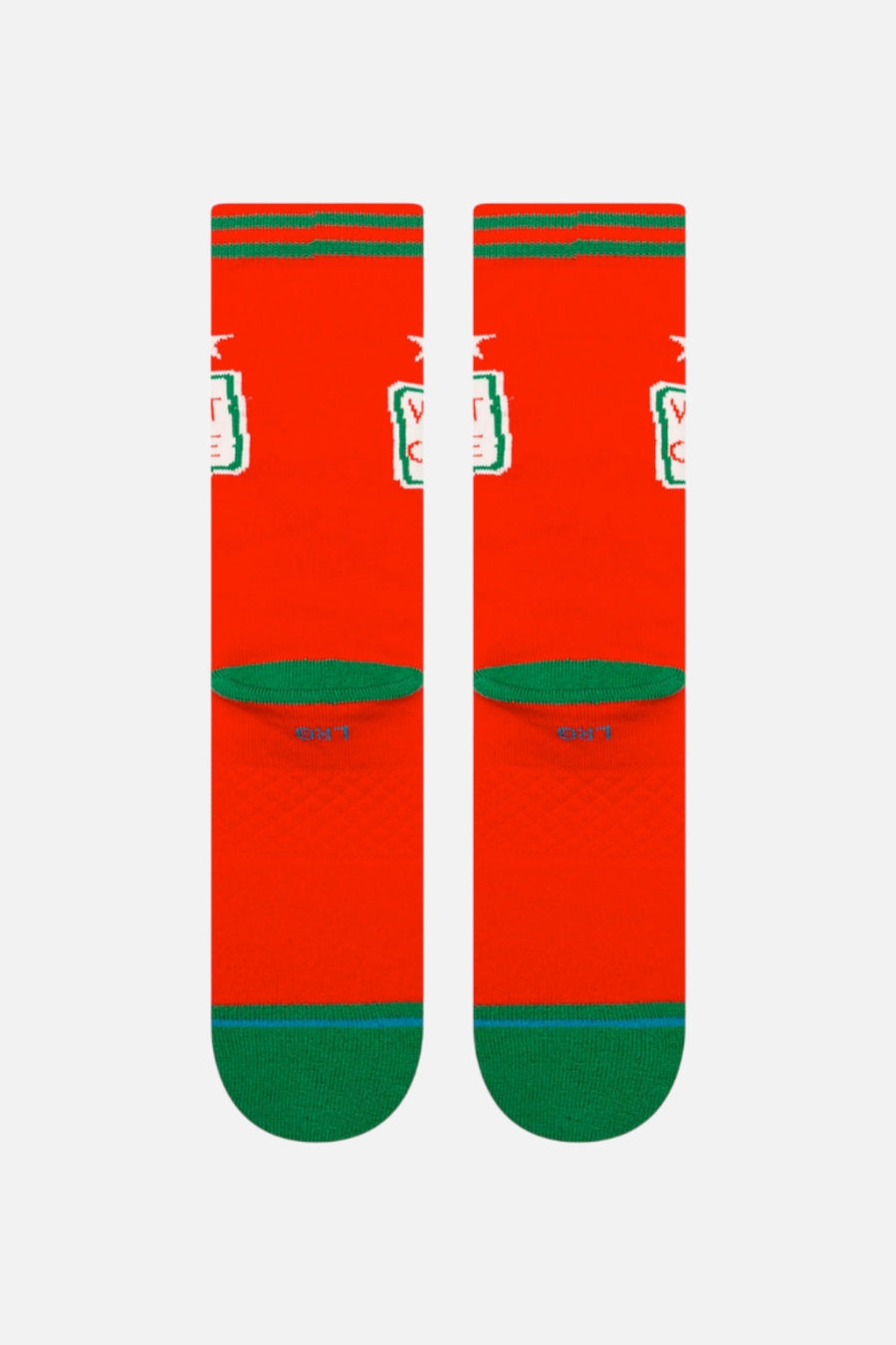 Stance Worlds Best Crew Sock in Red- Medium – side view