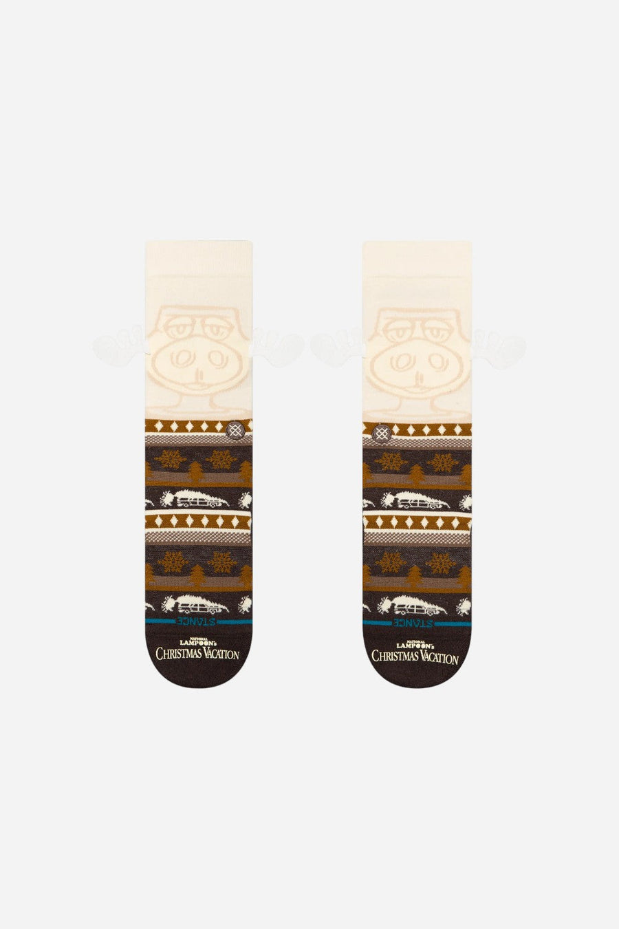 Stance X Christmas Vacation Have Some Eggnog Crew Socks – back view