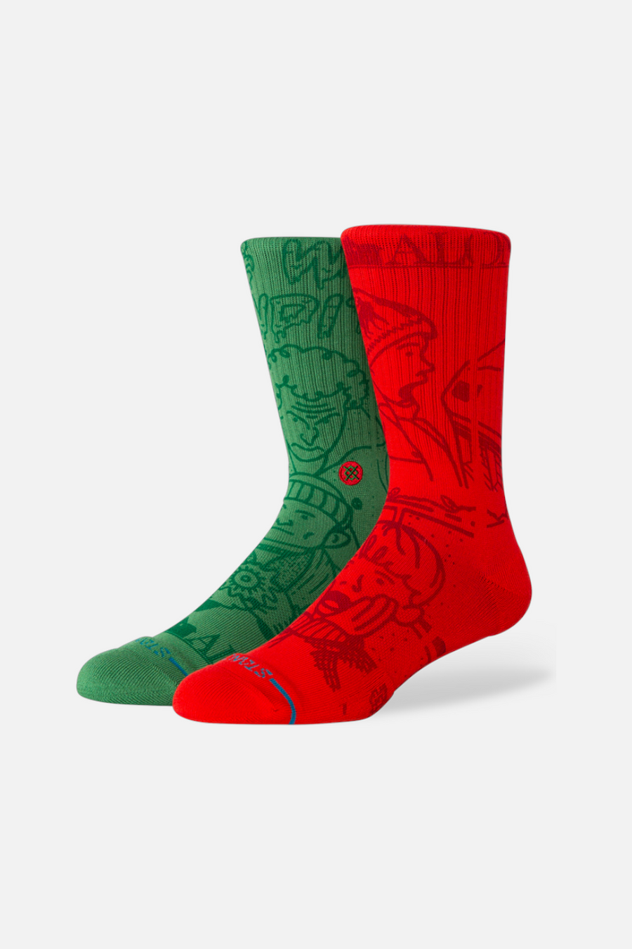 Stance X Home Alone Crew Sock- Large – back view