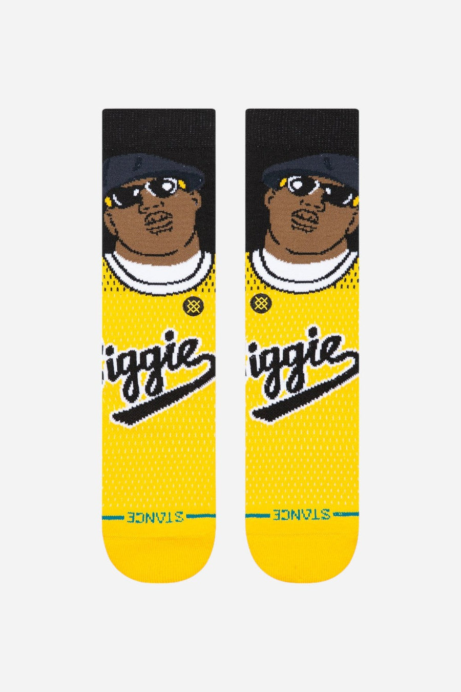 Stance X Notorious B.I.G. Juicy Crew Socks in Yellow – back view