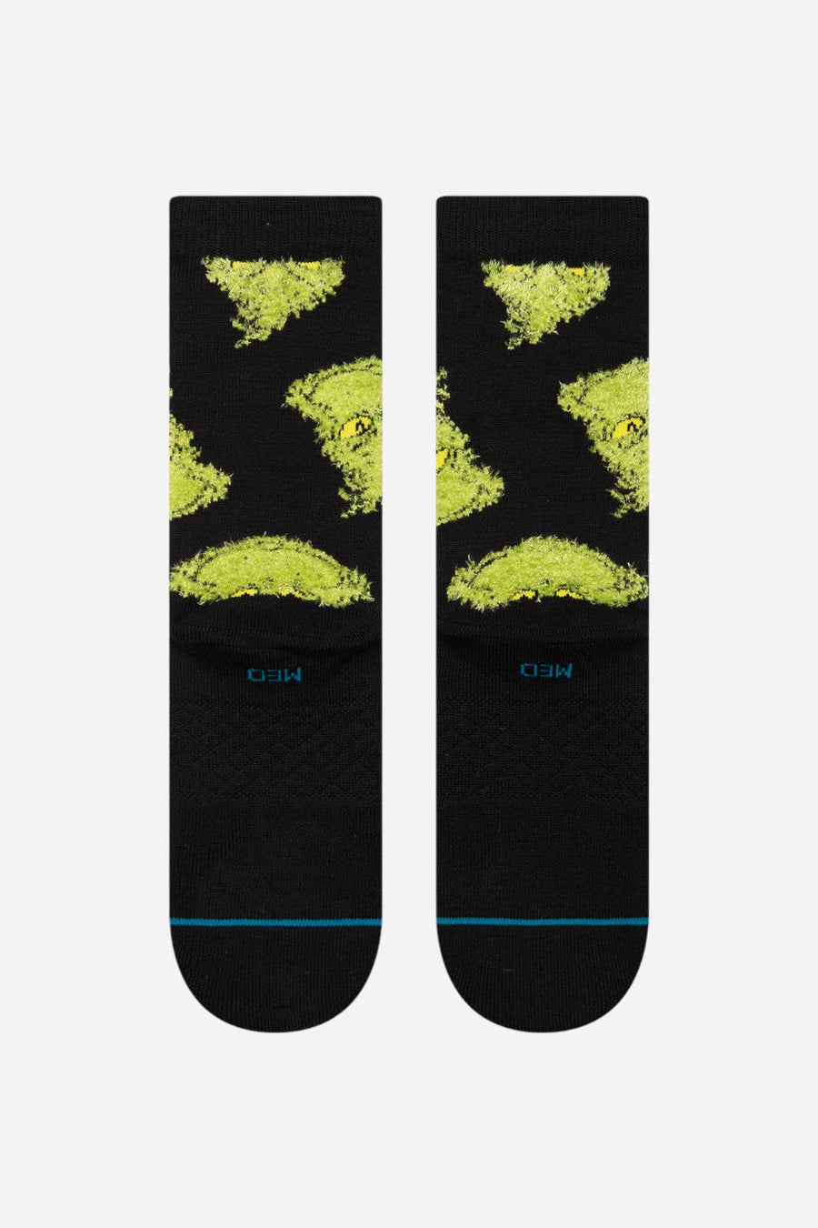 Stance X The Grinch Mean One Crew Socks in Black – side view