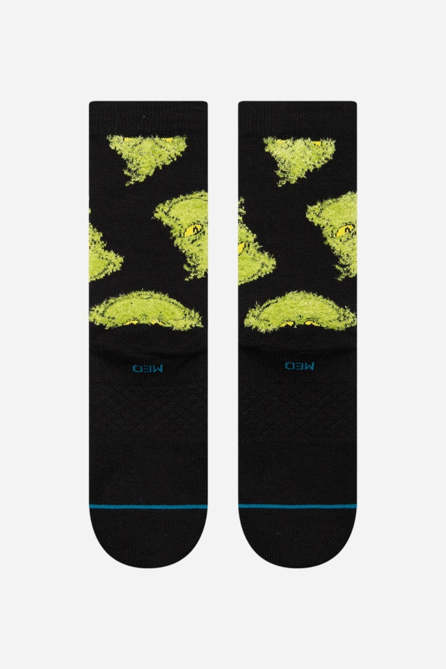 Stance X The Grinch Mean One Crew Socks in Black – back view