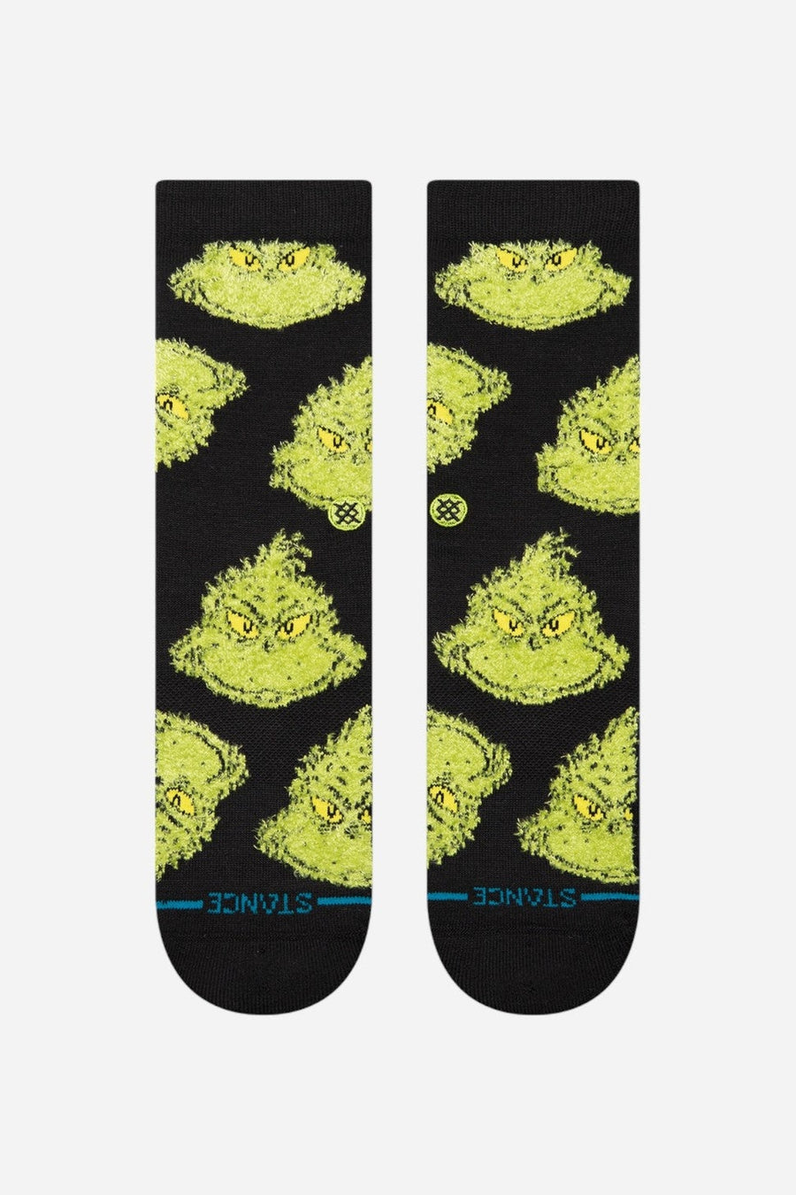 Stance X The Grinch Mean One Crew Socks in Black – front view