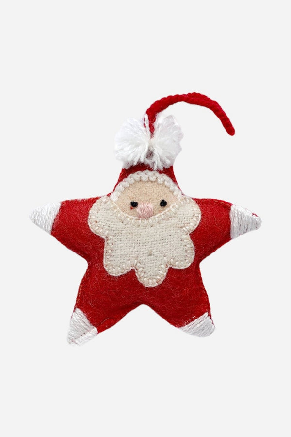 Star Santa Embroidered Ornament