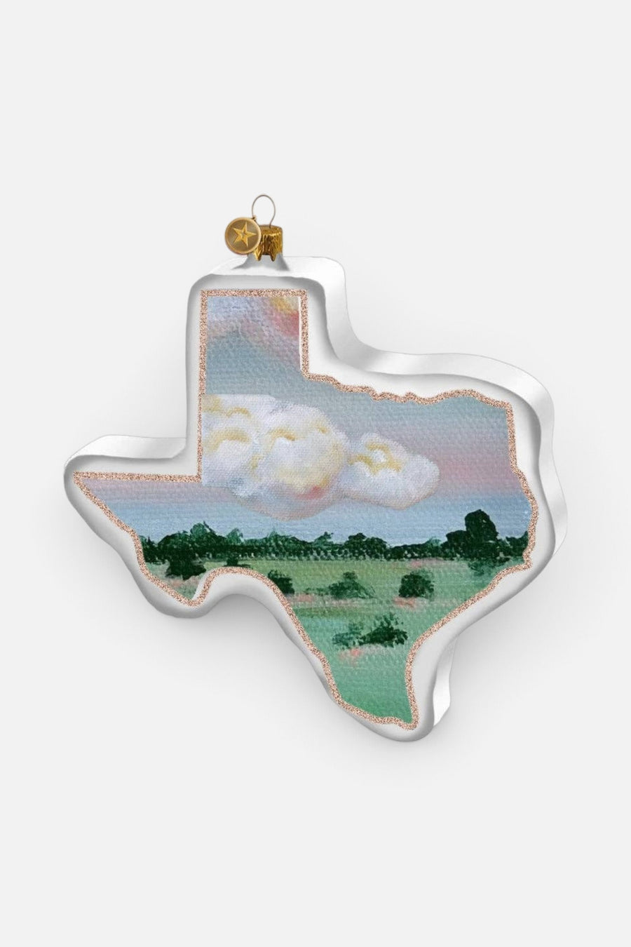 State of Texas Ornament – 2026 Lauren Clyburn Hayfield Edition – front view