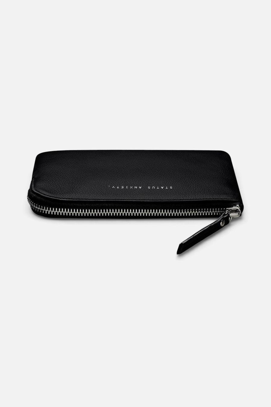 Status Anxiety Smoke And Mirrors Pouch in Black – three-quarter view