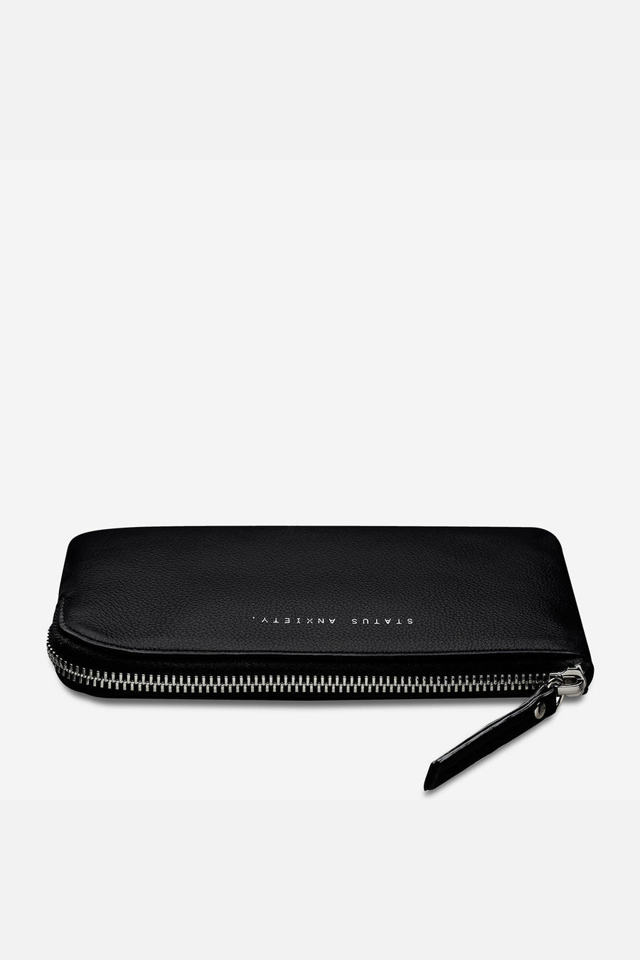 Status Anxiety Smoke And Mirrors Pouch in Black – side view