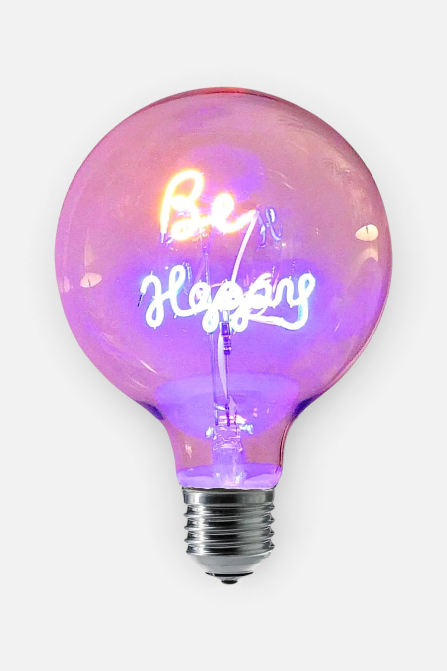 Steepletone UK Ltd Be Happy Text Bulb & Table Lamp in Grey – back view