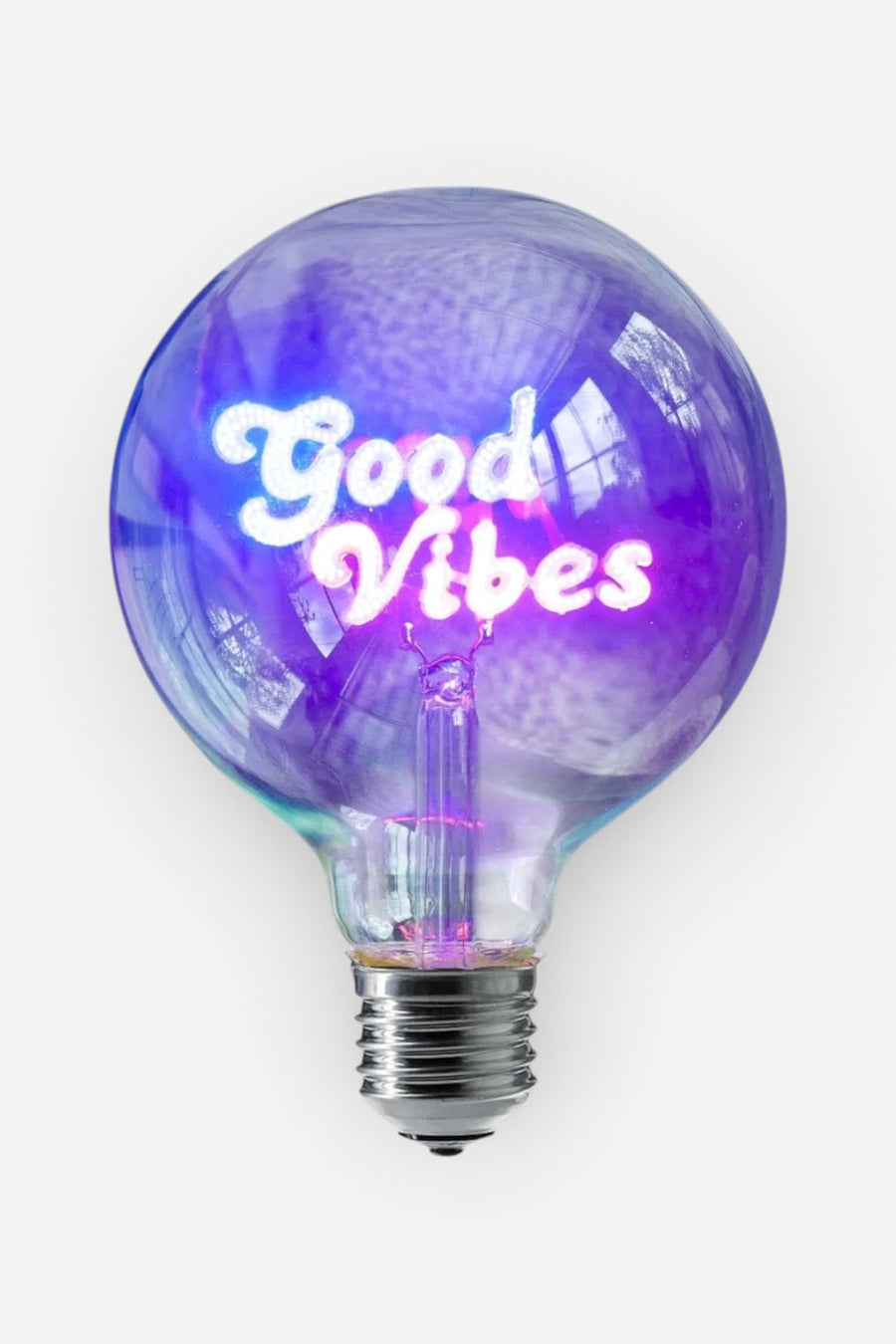 Steepletone UK Ltd Good Vibes Text Bulb & Table Lamp in Grey – back view