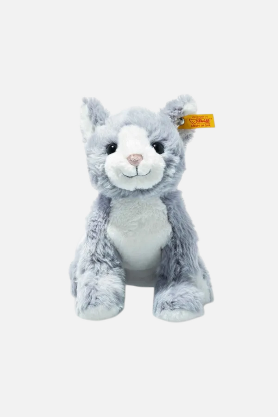 Steiff Cassie Cat 26" in Ice Blue & White – front view