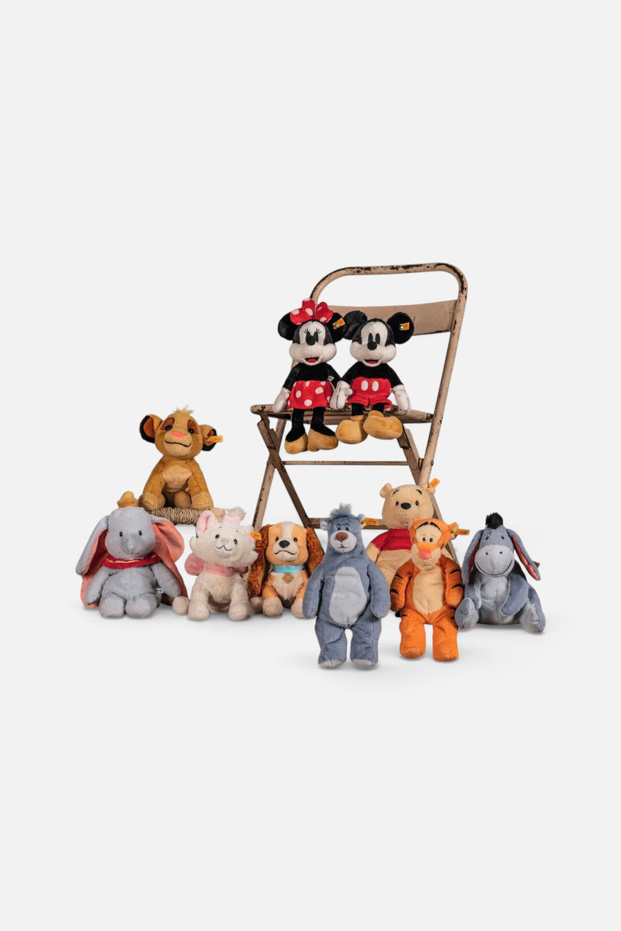 Steiff Eeyore Blue-Gray in Sitting Position – back view