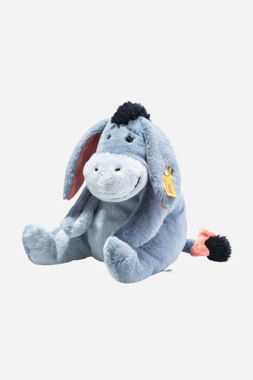 Steiff Eeyore Blue-Gray in Sitting Position – front view