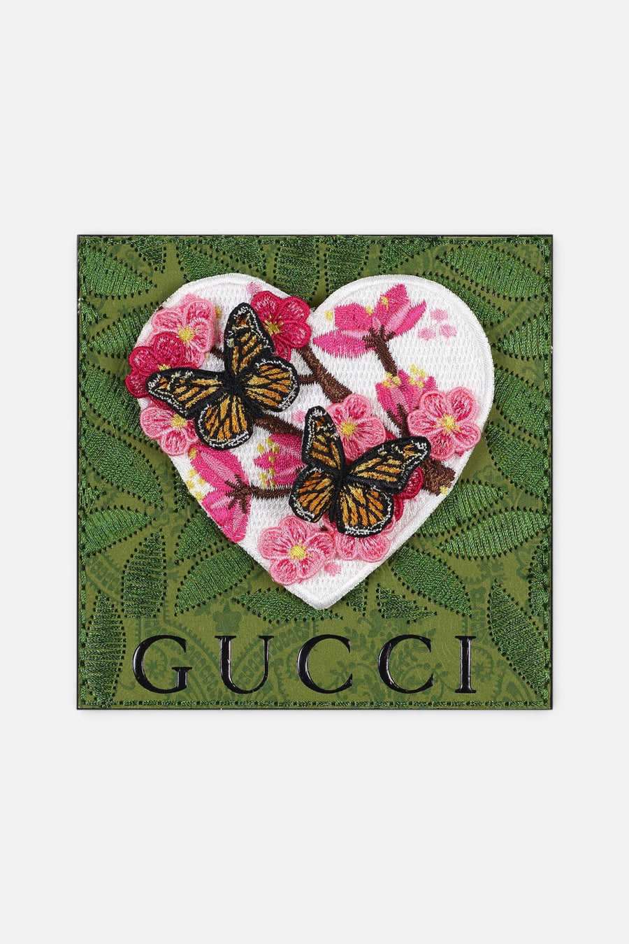 Stephen Wilson Studio Cherry Blossom Heart Petite Wall Art, Gucci Green 8x6 – front view