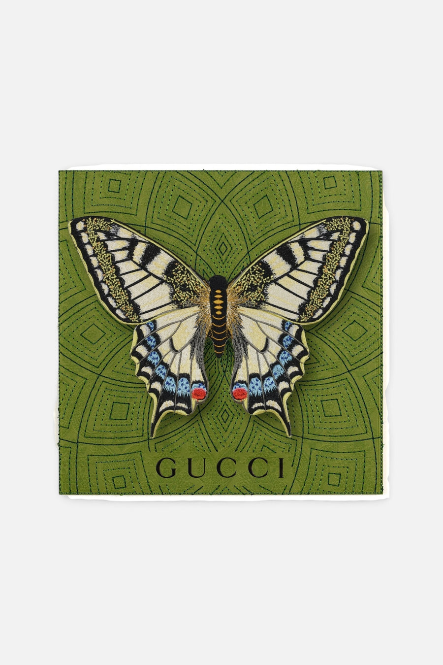 Stephen Wilson Studio Swallowtail Butterfly Wall Art, Gucci Green 12x12 – front view