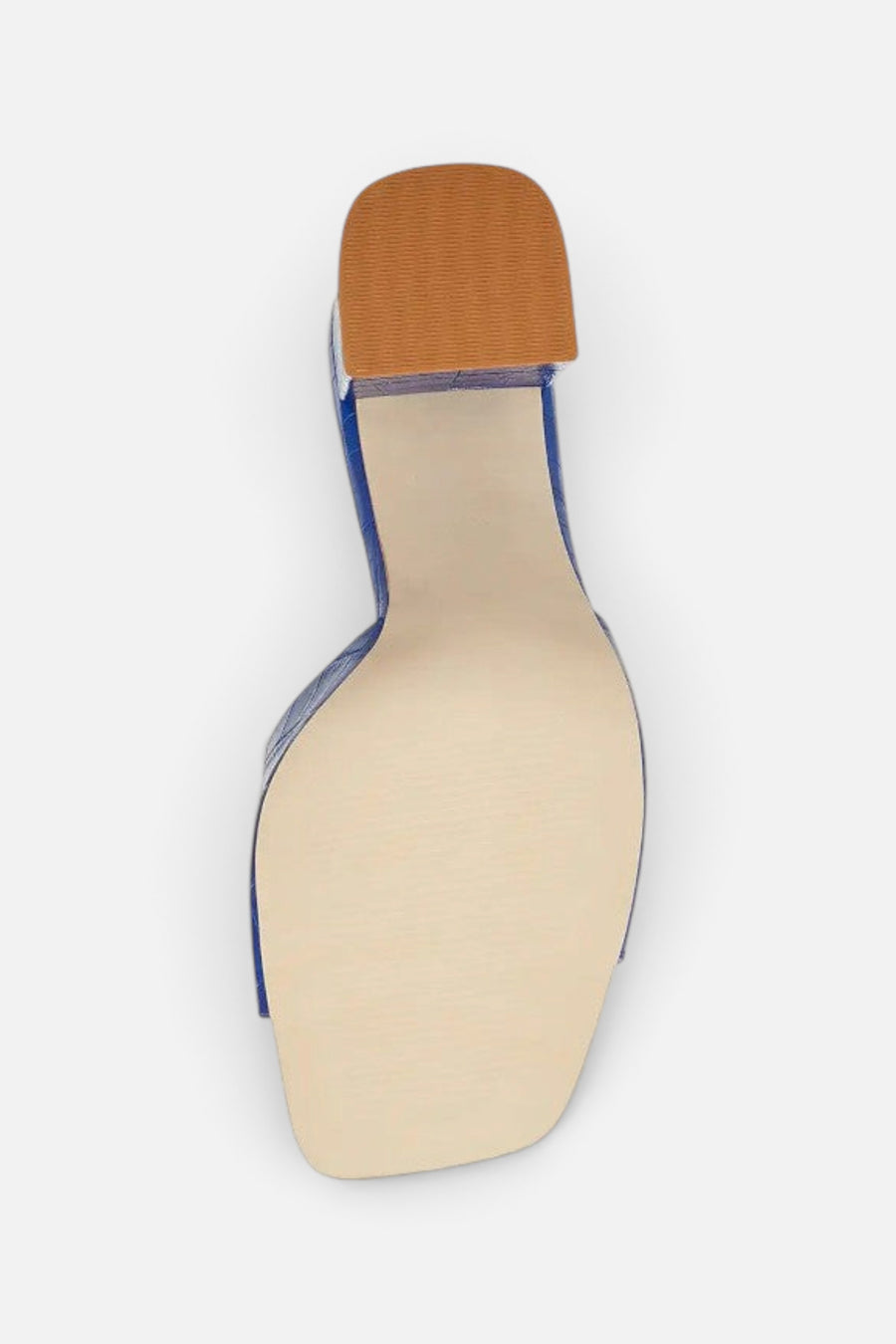 Steve Madden Alaya Heels in Blue Croco – alternate