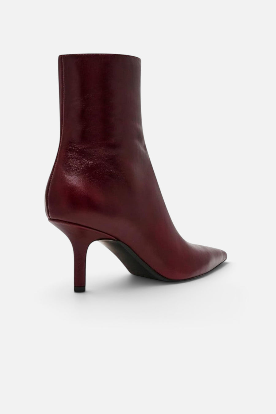Steve Madden Alston Burgundy Leather Bootie – side view