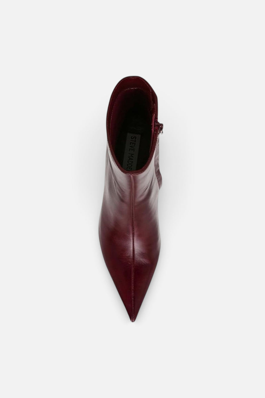 Steve Madden Alston Burgundy Leather Bootie – side view