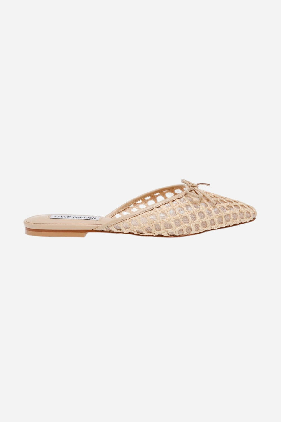 Steve Madden Birdee Sandals in Tan Raffia – front view