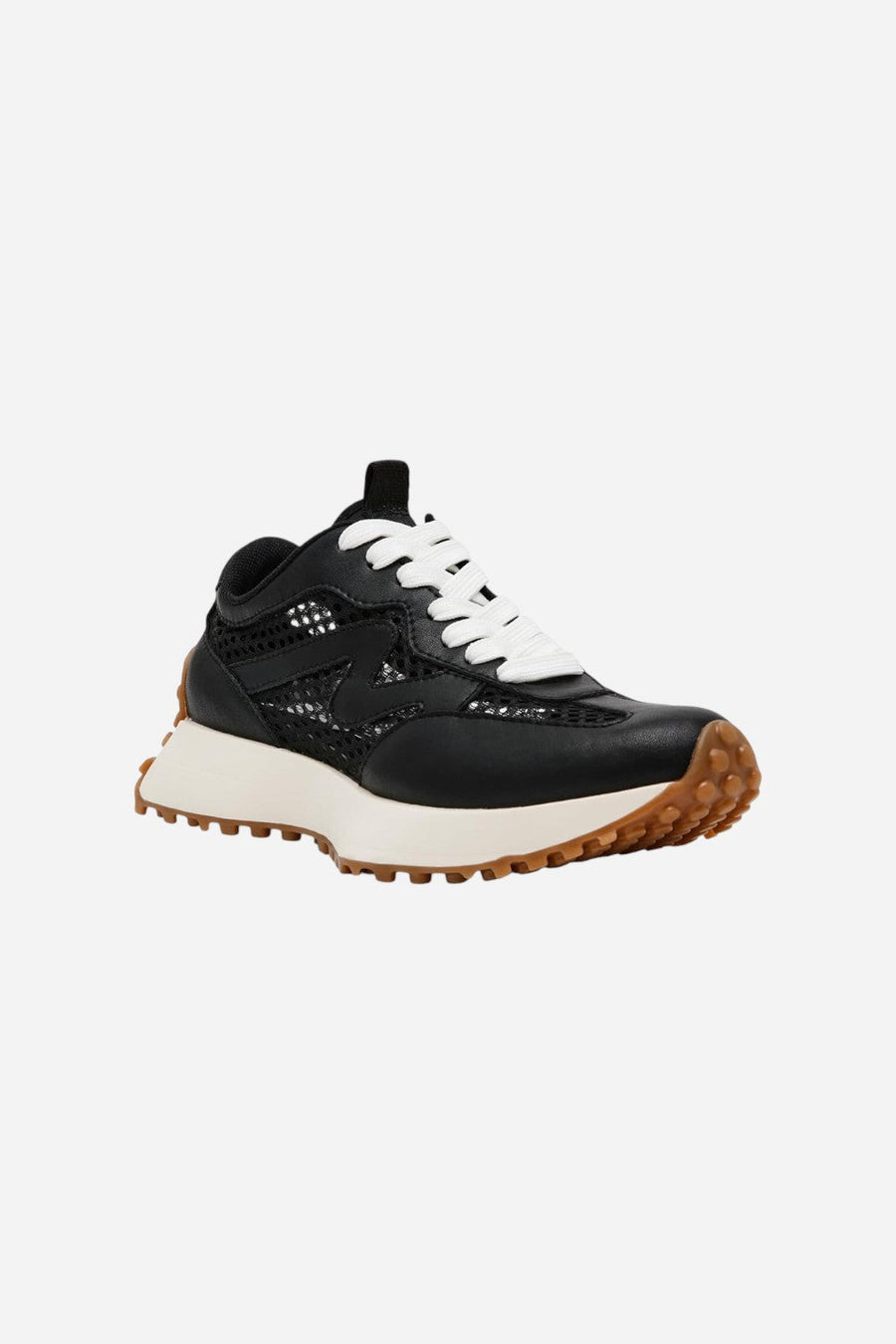 Steve Madden Campo Sneakers in Black Mesh – back view