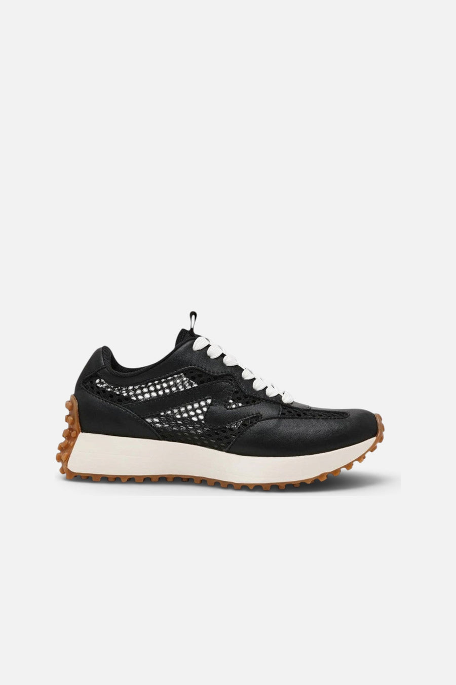 Steve Madden Campo Sneakers in Black Mesh – side view
