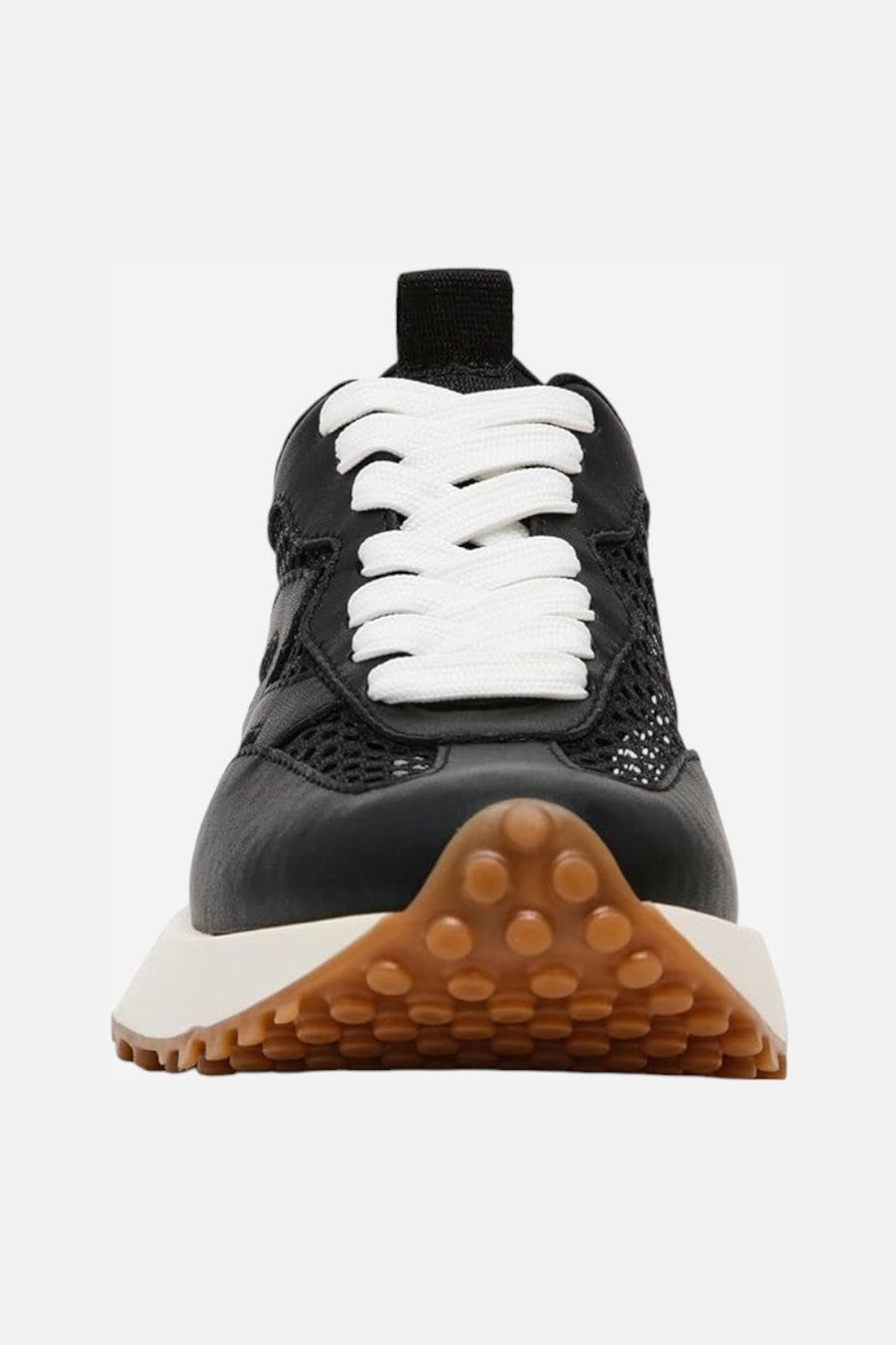 Steve Madden Campo Sneakers in Black Mesh – front view