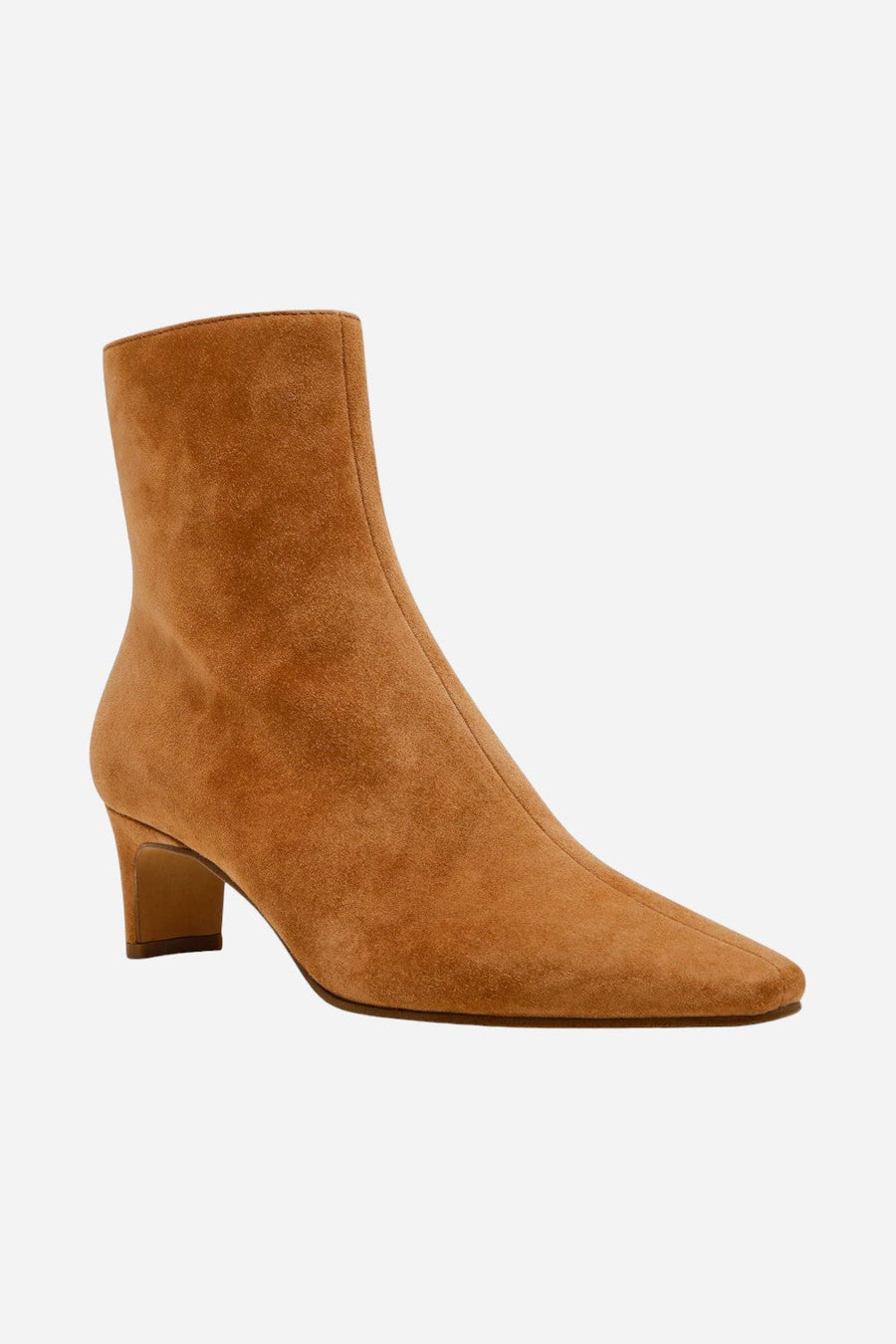 Steve Madden Delvie Ankle Boot in Chestnut Suede – back view