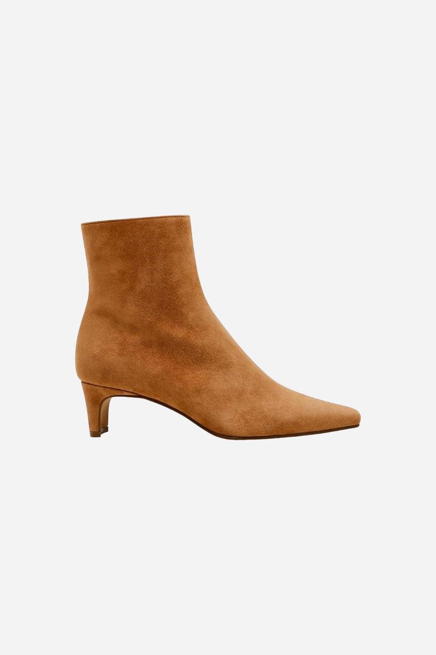 Steve Madden Delvie Ankle Boot in Chestnut Suede – front view
