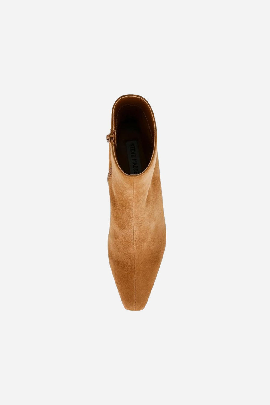 Steve Madden Delvie Ankle Boot in Chestnut Suede – side view