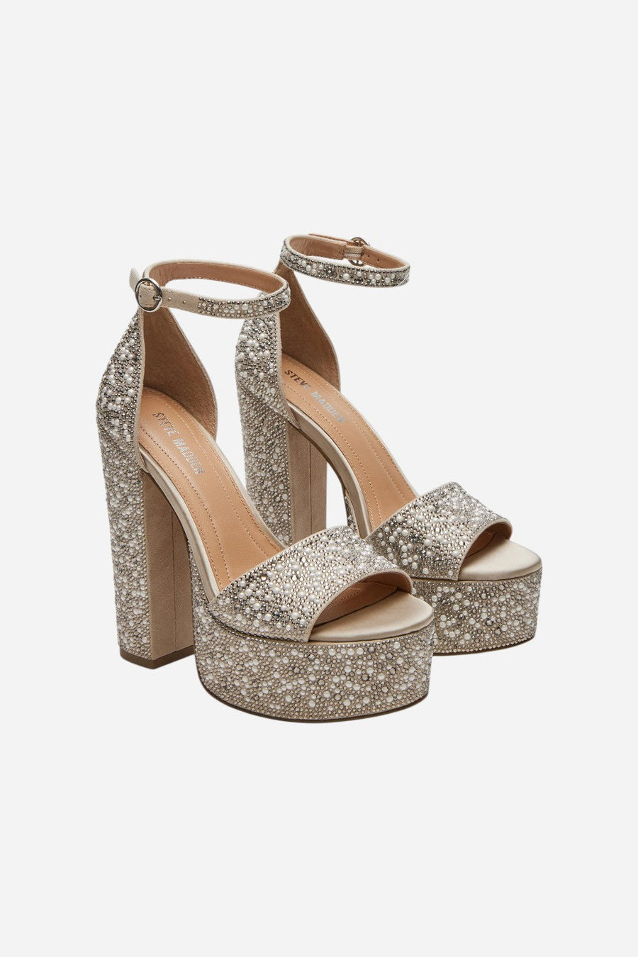 Steve Madden Glam Ivory Platform Heel – back view